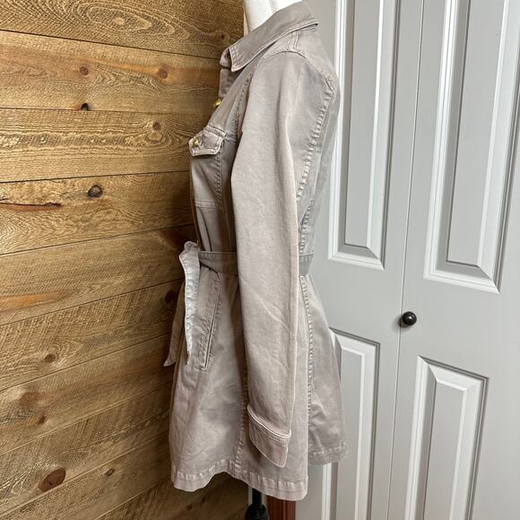 L'Agence Samantha Belted Safari Utilitarian Jacket in Taupe Size Small NWT - Picture 4 of 10